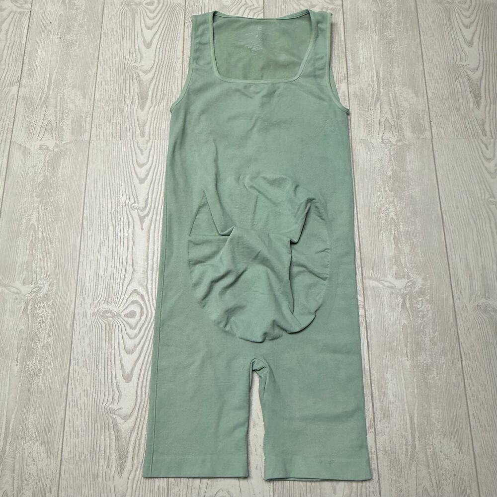 Spiritual Gangster Women’s M/L Sage Green Seamless Square Neck Maternity Romper
